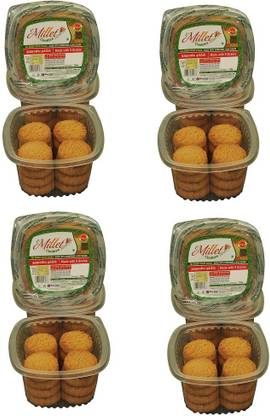 e-Millet Navagrain millet cookies pack of 150g x 4 nos Cookies Biscuit
