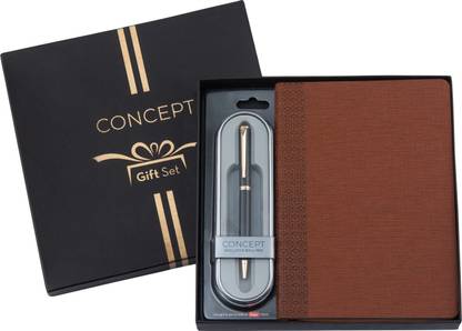 Concept Filista Diary Giftset with Pierre Cardin Ball Pen - A5 Diary Single Rule 192 Pages