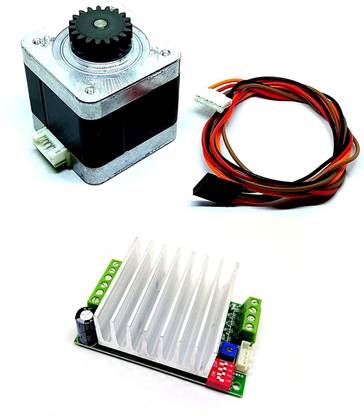 TRUSTECH TB6600 Driver + Nema 17 4.2 Kg cm Bipolar Stepper Motor with 19 teeth Gear for CNC Robotics RepRap 3D Printer Electronic Components Electronic Hobby Kit