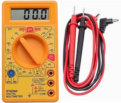 TRUSTECH Digital Multimeter | Diode And Transistor Tester | AC/DC Volt Test Electronic Components Electronic Hobby Kit