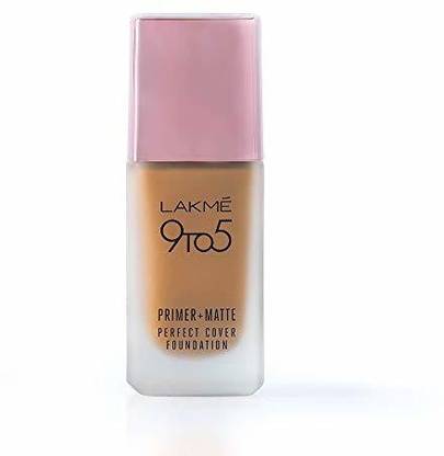 Lakmé 9To5 Primer + Matte Perfect Cover Foundation, N360 Neutral Chestnut, 25 ml Foundation