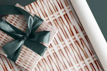 FTM Wrapping Paper Wooden Basket Design Paper Gift Wrapper