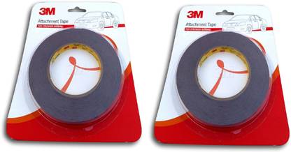 3M Double-sided Acrylic Foam Attachment Tape 1.2cm X 4M - For Stronger Bonding - Pack of 2 4 m Double-sided Tape