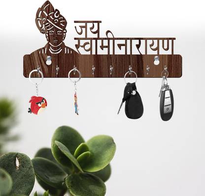 vpk Lords Of Jay Swaminarayan Shape Key Holder Wood Key Holder