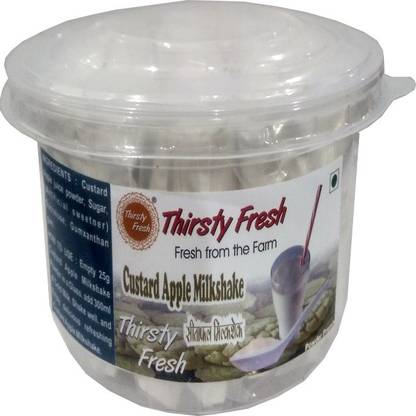 Thirsty Fresh Custard Apple Milkshake Powder – Premix With Natural Ingredients