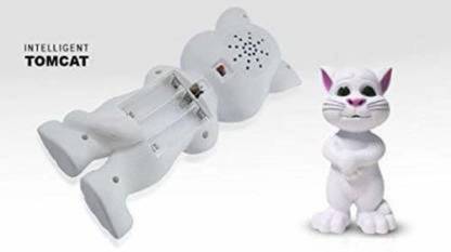 JAMEN BORO Talking, Touching and Mimicry Tom cat, Cute,Wonderful Voice, Beautiful Color, Battery Operated Very Toys(Pack Of 1 ) (White)