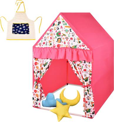 Play House Kids Rosy Hut Shape Blue Kids Tent House Mini Size with cushion set and Apron for kids