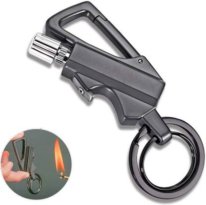 FITUP Permanent Match Lighter Flint Fire Starter Keychain Lighter Smoking Gadgets For Men Pocket Lighter (Without Fuel - Empty Lighter - No Gas) Pocket Lighter