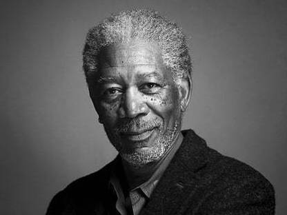 Morgan Man Actor Black White Gray Haired Matte Finish Poster Paper Print