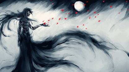 Bleach Moon Kurosaki Ichigo Sketches Fan Art Final Getsuga Tenshou Mugetsu Matte Finish Poster Paper Print