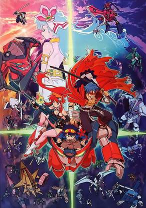 Anime Tengen Toppa Gurren Lagann Littner Yoko Simon Matte Finish Poster G-12 Paper Print