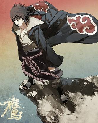 Uchiha Sasuke Akatsuki Anime Boys Naruto Shippuuden Matte Finish Poster Paper Print