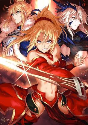 Anime Girls Anime Fate Grand Order Artoria Pendragon Artoria Pendragon Lancer Hd Matte Finish Poster F-01 Paper Print