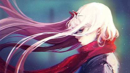 Xx Zero Two Darling In The Franxx Anime Girls Pink Hair Matte Finish Poster Paper Print