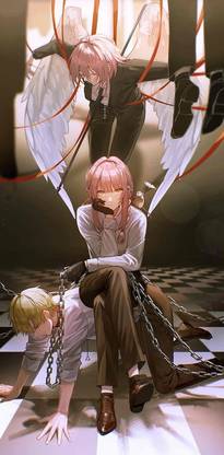 Anime Girls Chainsaw Man Makima Chainsaw Man Denji Chainsaw Man Hd Matte Finish Poster N-14 Paper Print