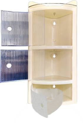 URBAN CHOICE corner shelf cabinet for bathroom Plastic Wall Shelf