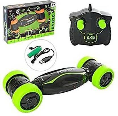 pihura 360 Spin Powerful Double Side Drive SY016 Remote Control Stunt Car (Green)