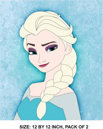 ANSHUL INTERNET 30.48 cm FROZEN ELSA STICKER 3, 12 BY 12 PACK OF 2 Self Adhesive Sticker
