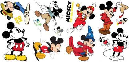 ANSHUL INTERNET 30.48 cm MICKEY MOUSE STICKER 5,12 BY 18 PACK OF 2 Self Adhesive Sticker
