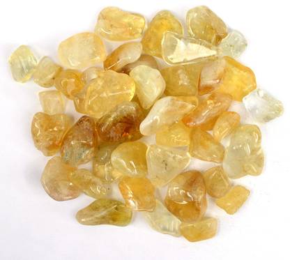 CRYSTU Natural Citrine Tumble Stone. Charged Polished Asymmetrical Crystal Stone