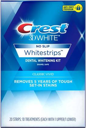 Crest 3D White Whitestrips Classic Vivid Teeth Whitening Kit Teeth Whitening Kit