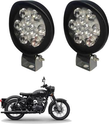 Vagary FLAT-9LED-ST2-049 Fog Lamp Motorbike LED for Royal Enfield (12 V, 15 W)