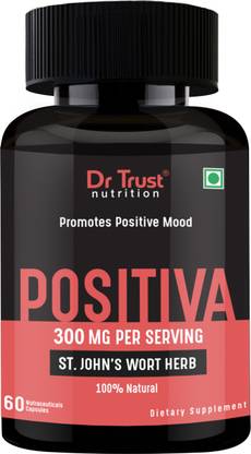 Dr Trust Positiva Supplement Capsules with St. John’s Wort Herb Promotes positive mood -712