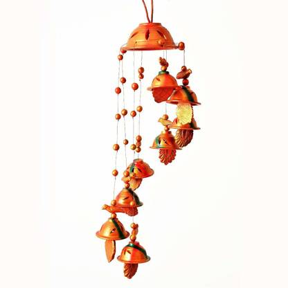 Balaji Craft Villa 8 Bells Clay Wind Chimes