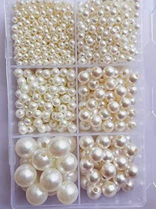 Ashapura raw material Jewellery Making kit Art and Crafts Materials for Moti Off-White All Size Total 1650 Pieces