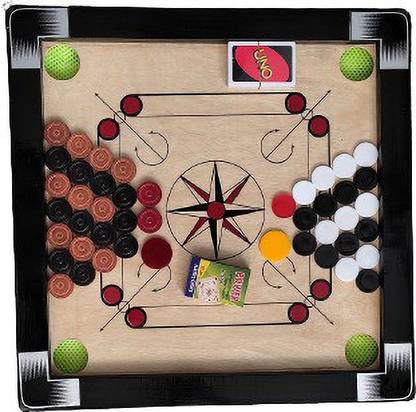 RAS Carrom Board with UNO Cards Board Game Accessories