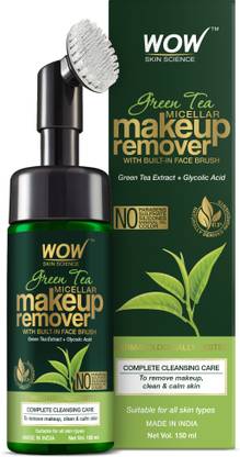 WOW Skin Science Green Tea Makeup Remover With Built