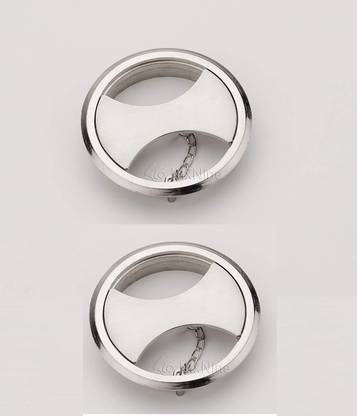 Nixnine Cable Manager Cable Hole Cover Grommet Wire Cable Organiser wire manager table (Silver)( White Matel Steel) (2 Inch) Pack of 2 Cable Protector