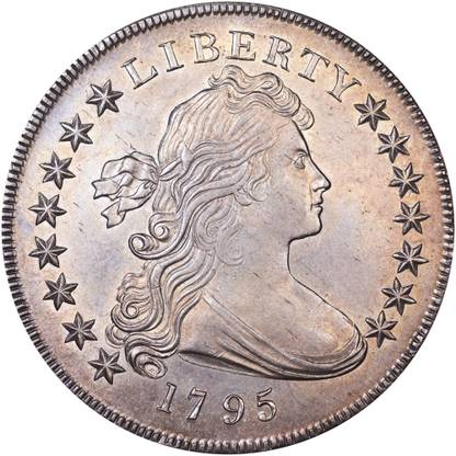 Numismatic liberty coin 1795 Medieval Coin Collection
