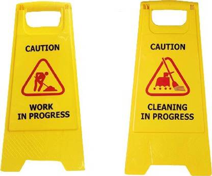 AMIGOS STORE Work in progress, Cleaning in Progress Emergency Sign