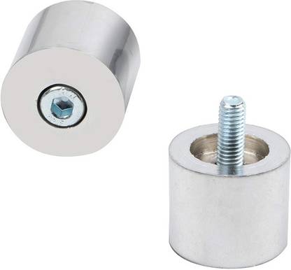 Bullkartzone Stainless Steel Bar End, Heavy Handlebar Weight Compatible with BS3 BS4 Royal Enfield Bullet Classic, Electra & Standard Motorcycles (2 Pieces) Handle Bar