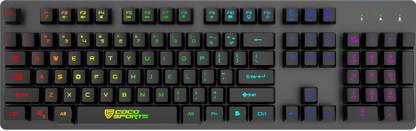 COCONUT K17 Slam Membrane Wired USB Standard Gaming Keyboard Compatible with Desktop, Laptop, Mac