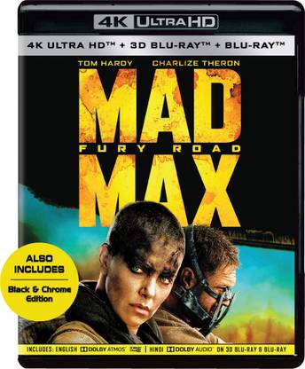 Mad Max: Fury Road (4K UHD + Blu-ray 3D + Blu-ray + Black & Chrome Version) (4-Disc)