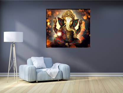 CanvasStocks Ganesha Canvas Painting,12x10 Canvas 10 inch x 12 inch Painting