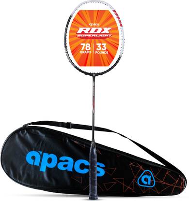 apacs RDX Superlite (78g, 33 LBS) Black, Red Strung Badminton Racquet