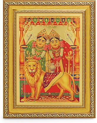 BM Traders Chamunda Maa Religious Frame