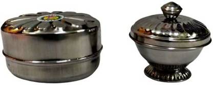 S Mark S mark Steel Soap Box - Metal Soap Tin - Oval Shape - 1 Metal Soap Box (2pcz)