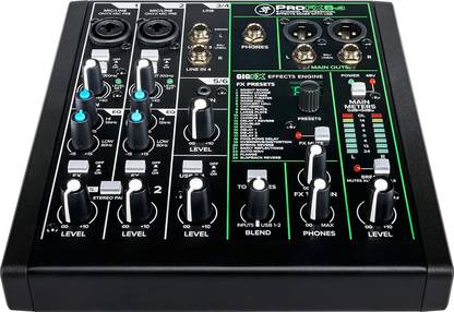 Mackie ProFXv3 Series, ProFX6v3 6-Channel Professional Effects Mixer With ProTools First And Musicians Collection Plugs Included Analog Sound Mixer