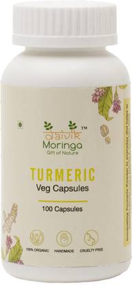 Daivik Moringa Turmeric Veg Capsules Antioxidant - 100 Capsules
