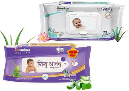 HIMALAYA Shishu Anand & Gentle Baby Wipes 2 X 72N