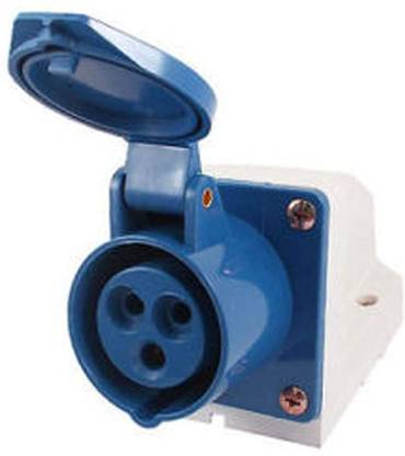 kamcon IP44 Industrial Electric Plug and Socket 16A 3Pin for Panel Use Pack of 1 plug socket Wire Connector Wire Connector