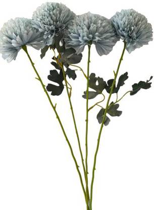 desired designs desired designs Art Flowers Single Head Branch Thorn Ball Imitation Fake Multi-Flowers, Small Pom-pom Artificial Chrysanthemum Flower for Decoration (Pack of 6) Green Chrysanthemum Artificial Flower