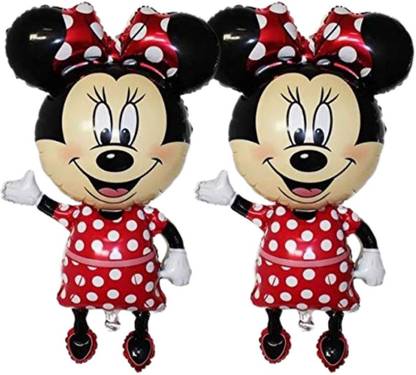 Wonder Printed Jumbo size 2 Pc Minnie Mouse Foil Balloon for kids birthday decoration Air, Helium compatible Set of 2 Balloon