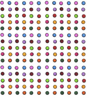 SUNAINA MULTICOLOUR Velvet Round OUTLINE SKETCH Bindi, Kumkum Bindi for Women Ladies (SIZE-1) 8MM FOREHEAD Multicolor Bindis