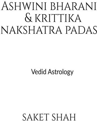 Ashwini Bharani &amp; Krittika Nakshatra Padas