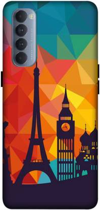 NDCOM Back Cover for Oppo Reno 4 Pro Travel Paris Printed